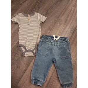 Cat and jack baby boy set 3-6 mos
